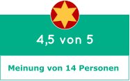 4,5 von 5 Meinung von 14 Personen