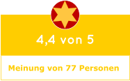 4,4 von 5 Meinung von 77 Personen