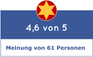 4,6 von 5 Meinung von 61 Personen